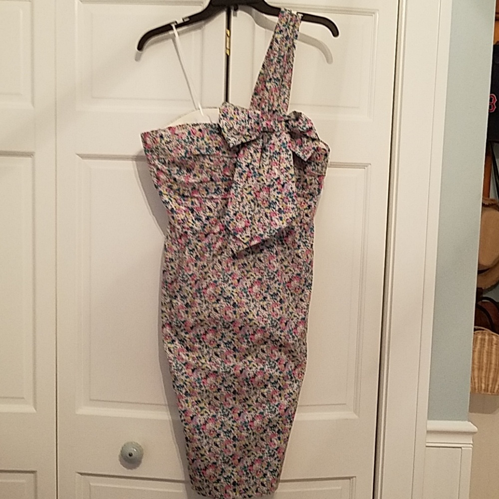 J Crew Liberty of London one shoulder dress